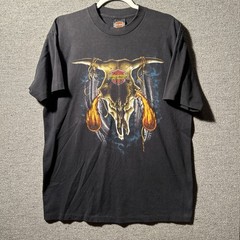 Vtg Harley Davidson Native Dreamcatcher Skull Shirt 90s Sz XL Single Stitch LOOK