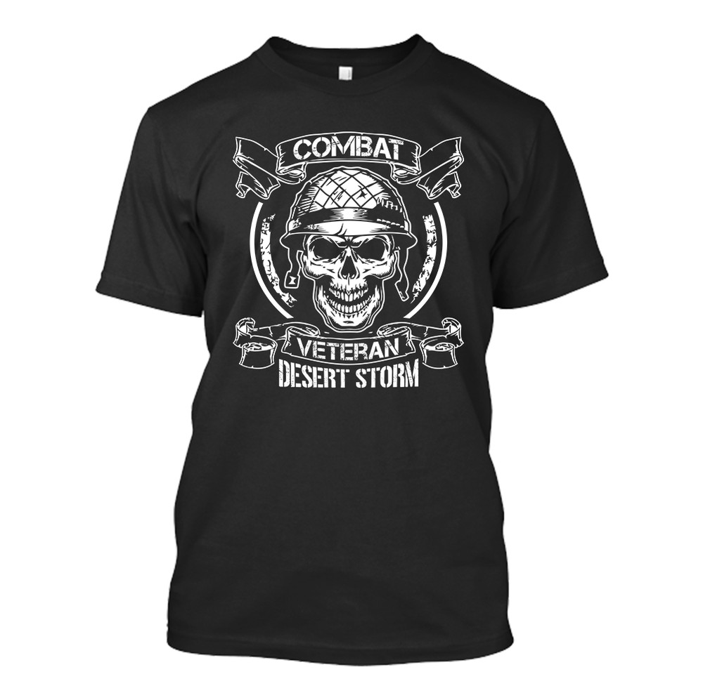 Combat Veteran Desert Storm New Mens Shirt Military Armed Force Printed Top Tee