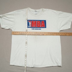 Y2k 2000s MBA Mormon Basketball Parody Moroni Parody Shirt XL White Distressed