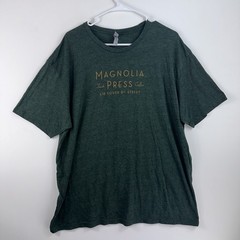 Magnolia Press Coffee Shop Emerald Green Adult 2XL NextLevel Apparel T-shirt