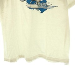 STANDARD CALIFORNIA Tshirt Cut and Sew Print L White Skull /CX GY03 Men’s