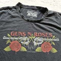 Guns N’ Roses Faded Black Graphic Tee Rock Band T-Shirt XXL lucky Brand Grunge
