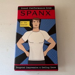SPANX Men’s Zoned Performance Black Crew Neck Under Shirt size XL (46-48) NWOT