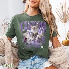Custom Pet Comfort Tee Retro Style Personalized Dog Cat Lover Gift