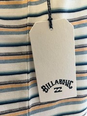 Billabong Men’s Cream T-Shirt Horizontal Striped Baxter Tee S/S (S17)