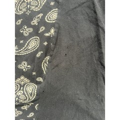 Eighty Eight Brand Mens Split Paisley Bandana Skull T-Shirt Black White Medium