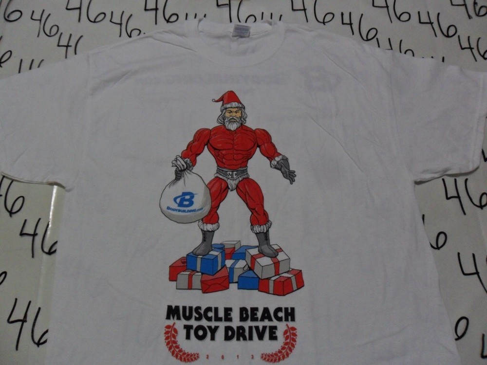 XL- NWOT Muscle Beach Toy Drive Body Building T- Shirt