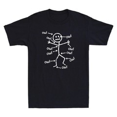 Ow Ow Ow Funny Chronic Pain Scream Character Graphic Men’s Short Sleeve T-Shirt