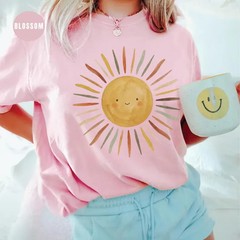 Floral Art Shirt Artistic Garden Tee Women’s Summer Graphic Comfort Colors