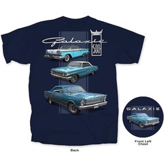 Joe Blow T’s Ford Galaxie Mens Blue T-Shirt 1959 Fairlane 500 Skyliner 1964 1965