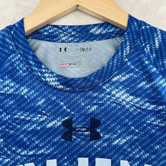 Under Armour Heatgear Loose Fit Men’s Size S Blue Camouflage Crew-Neck T-Shirt