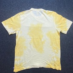 Russell Athletic T Shirt XL Mens Yellow Tie Dye Acid Wash Embroidered Logo