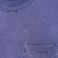 Vintage Russell Athletic Pro Cotton Pocket T-Shirt Blue Men’s Large Blank Faded