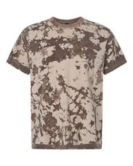 Peaches 100% Ringspun Soft Cotton LaMer Over-Dyed Tee, Crinkle Tie Dye, T-Shirt
