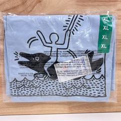 NWT Keith Haring Men’s XL T-Shirt “Man on Dolphin” Short Sleeve Graphic Tee