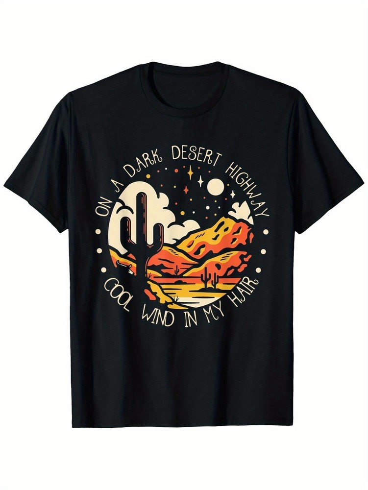 Plus Size, Women’s Plus Size 0XL-5XL Oversized T-Shirt – Boho Desert Night Sky