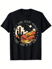Plus Size, Women’s Plus Size 0XL-5XL Oversized T-Shirt – Boho Desert Night Sky
