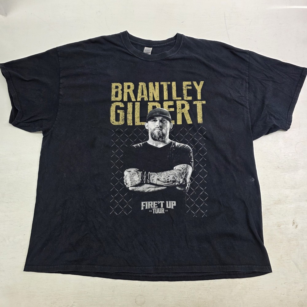 Brantley Gilbert “Fire’t Up” Concert Tour 2020 Dates Country T-Shirt Men’s 3XL