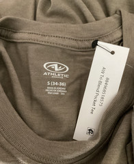 ATHLETIC WORKS DRIWORKS Taupe Short Sleeve Crew Neck Pocket T-Shirt Sz S*