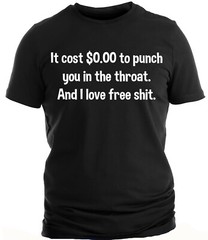 Humorous Rude Sarcastic Graphic Novelty Offensive Funny T Shirt Throat Punch Tee