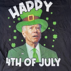 Joe Biden Shirt Happy 4th Of July Confused Funny St Patricks Day Size Large