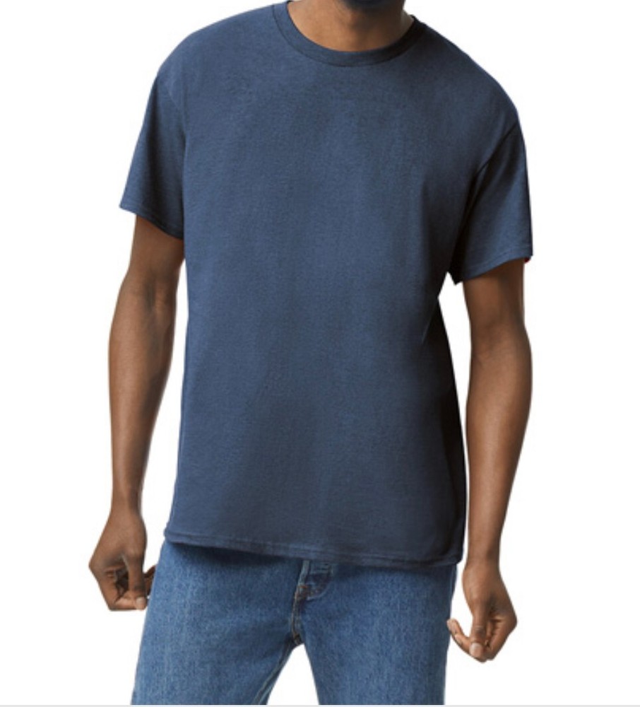 NEW First Quality XL Gildan Heavy Cotton Heather Navy Adult Short Sleeve Tee.