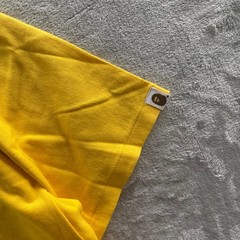 A Bathing Ape BAPE One Point Shark Face PONR Yellow T-Shirt Mens XL