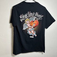Boxset Mens Black Tee Shirt Medium Bless Your Heart Graphic Cherub Angel Biker
