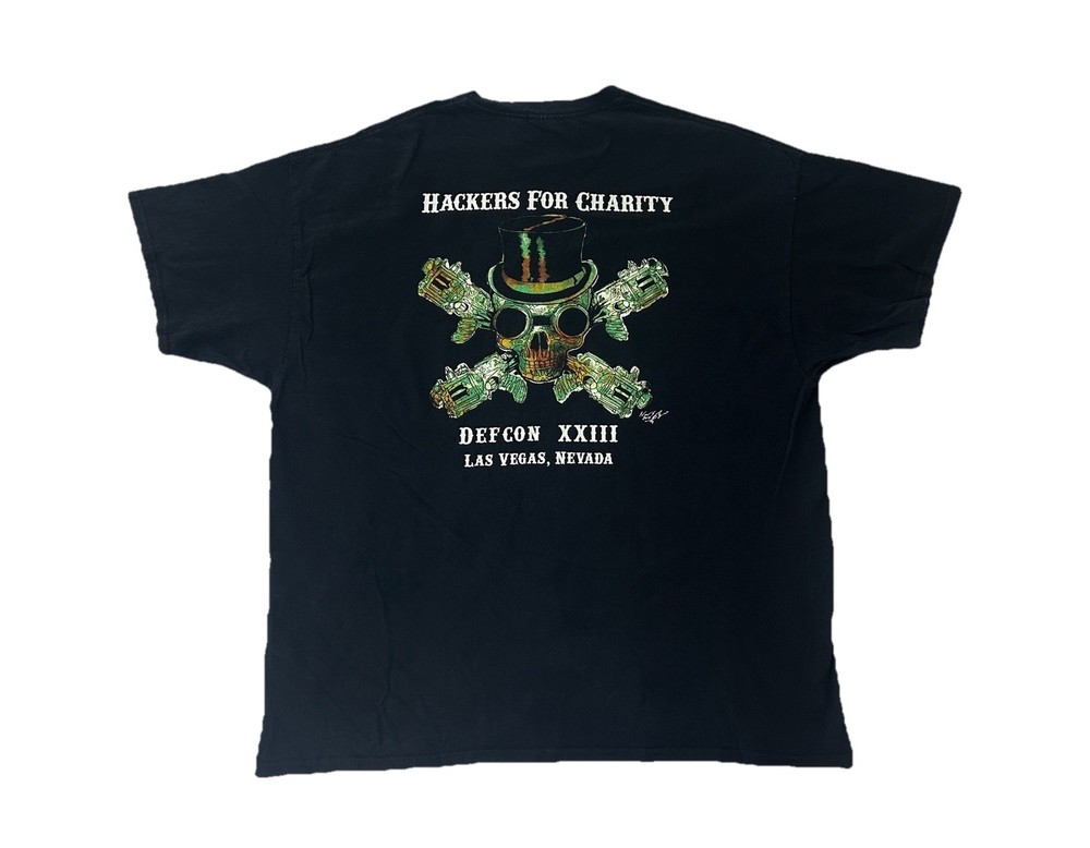 DEFCON 2012 I Hack Charities Black Shirt Men’s 2XL Rare Hacker Convention