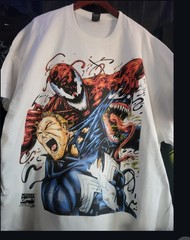 SPIDERMAN VENOM CARNAGE UNLED ON SHAKA HEAVYWEIGHT GARMET DYED T SHIRT “MODERN”