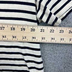 Five Four Top Striped Navy Blue Cream SS Crewneck T Shirt Mens XL