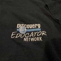 Vintage 00s Discovery Channel Educator Network Embroidered T Shirt Large