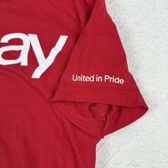 eBay Red T-Shirt Womens L Fits M Logo Graphic Tee Short Sleeve Casual