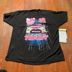 Hello Kitty Racing T-Shirt 2XL Black Sanrio Tokyo Speed Graphic Tee