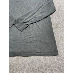Men’s Black Full Sleeve V-Neck Ribbed Cuff Pull Over Casual T-Shirt Size XL