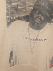 Supreme x Air Jordan Biggie Smalls Mens T Shirt White Sz XL Graphic Print