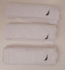 3 GENUINE NAUTICA MENS COTTON WHITE CREW-NECK S M L XL XXL T-SHIRTS UNDERSHIRTS