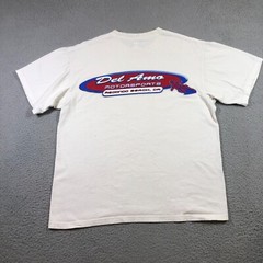 del amo motorsports redondo beach CA t shirt mens M white fair condition