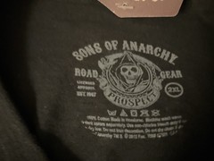 Sons Of Anarchy Grim Reaper Official Road Gear Men’s T-Shirt 2XL Black .