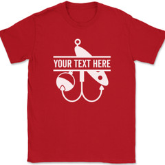 Fishing Your Text Here Custom T-Shirt Personalized Group Trip Tee