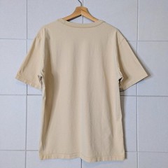 Uniqlo U Minimalist Beige Thick Cotton Crew Neck T-Shirt Size L
