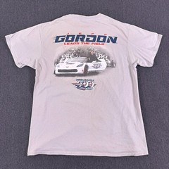 Delta Pro Weight Mens White Jeff Gordon 99th Indianapolis 500 T-Shirt Size Large