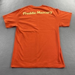 Freddie Mercury Shirt Mens Small Orange Short Sleeve Crew Neck Queen Rock Music