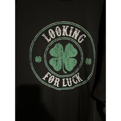 Way To Celebrate 2XL 50-52 St. Patricks Day Men’s Shamrock Graphic Tee Black