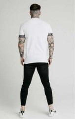 SikSilk Mens White x FaZe Apex Elastic Cuff Gym Tee XXS