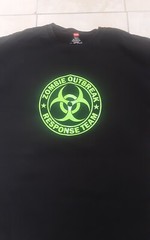 Hanes Green Zombie Outbreak Response Team black T-Shirt 2XL ss