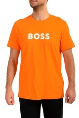 Hugo Boss Men’s “T-Shirt RN” Regular Fit Orange Short Sleeve T-Shirt US L IT 52