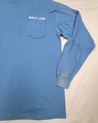2XL Salt Life Coastal Blue Aquatic Journey Fade T-Shirt 52″ FLAW