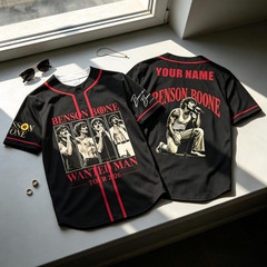 Vintage Custom Benson Boone Wanted Man Tour Baseball Jersey, Custom Name Retro