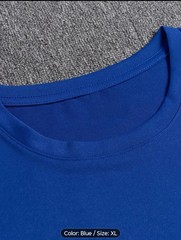 Men’s Novelty T Shirt Street Wear Urban Fashion Trend New Blue XL Short Sleeve
